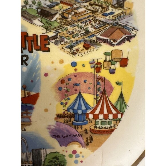1962 Seattle World’s Fair Plate Space Needle Century 21 Expo 7.25” - Picture 6 of 10